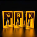 Factory Wholesale Single Acrylic Interchangeable Letter Board Sign Led Bottle Presenter VIP Bottle Display Glorifier Presenter