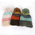 2026  Custom Logo Wool Knit Beanie - Pompom Embroidered Warm Stylish Hat for Outdoor Travel