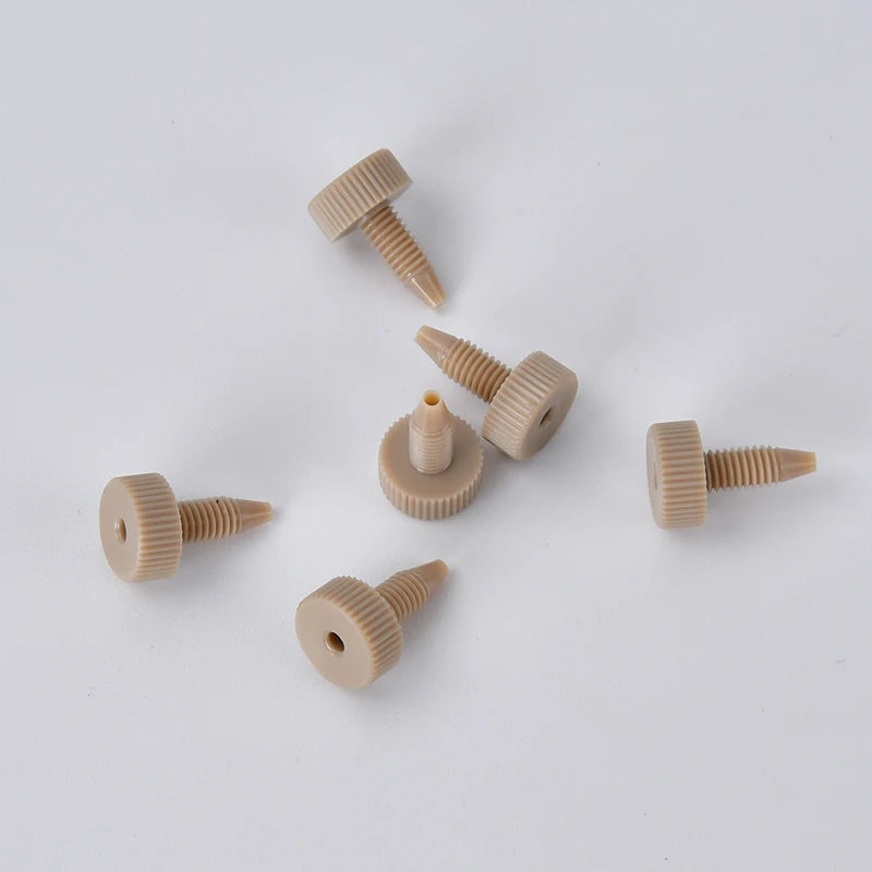 HPLC Systems High Pressure PEEK Fingertight Fittings Holding Capability PEEK Super Flangeless Fittings