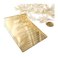 Wholesale Custom Gold Mirror Acrylic Wedding Invitation Cards