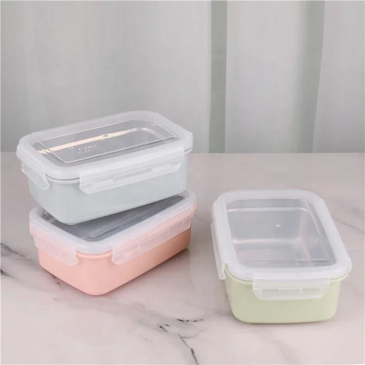 Food Storage Container 3 Compartment Bento Lunch Box Kids School Food Containers Stainless Steel Lunch Box