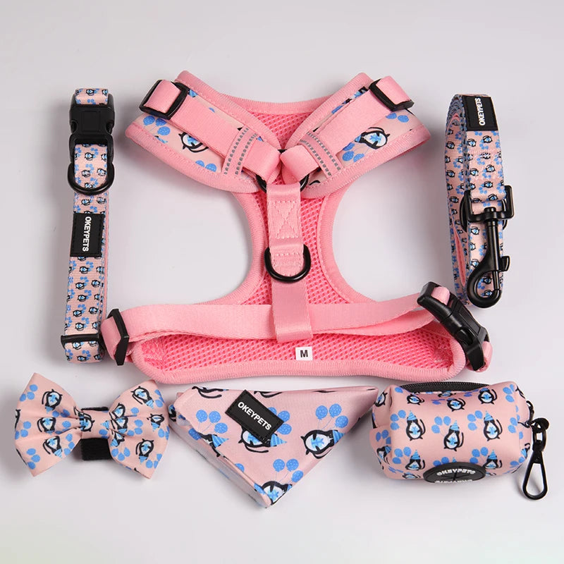 Wholesale Lightweight Sublimation Dog Harness Blank Reflective Adjustable Custom Logo Designer Leash Harness for Dogs