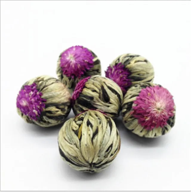 Chinese Handmade Private Label Peach Litchi Dry Flowers Health Tea Blooming Tea Ball Gift Box