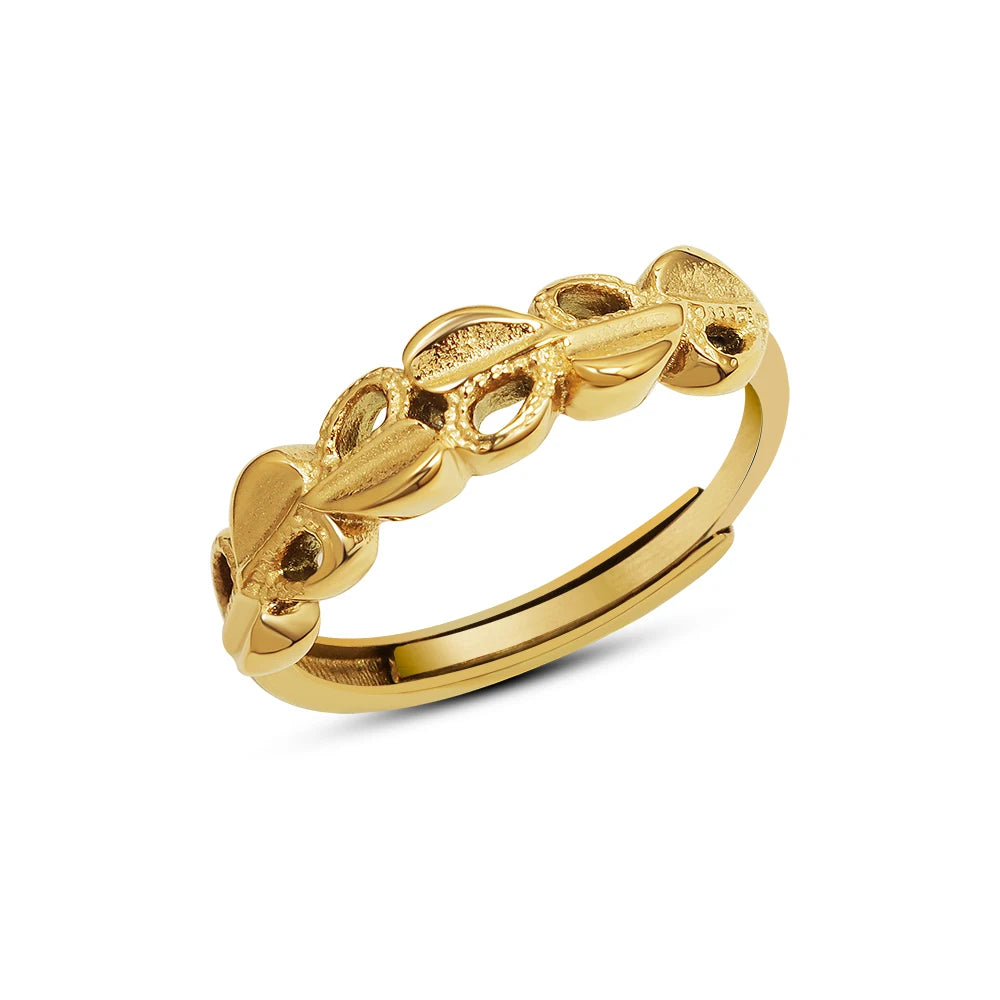 French Style Simple Ins Jewelry Heart Index Finger Ring Stainless Steel Ring