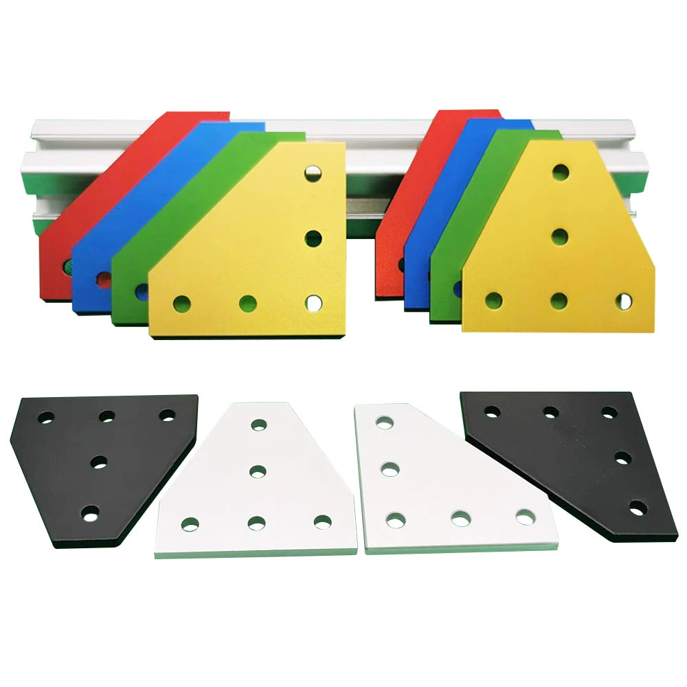 1pc 5 Holes 1515 2020 Series 90 Degree Joint Board Plate Corner Angle Bracket Connection Joint Strip for 15 20 Aluminum Profile