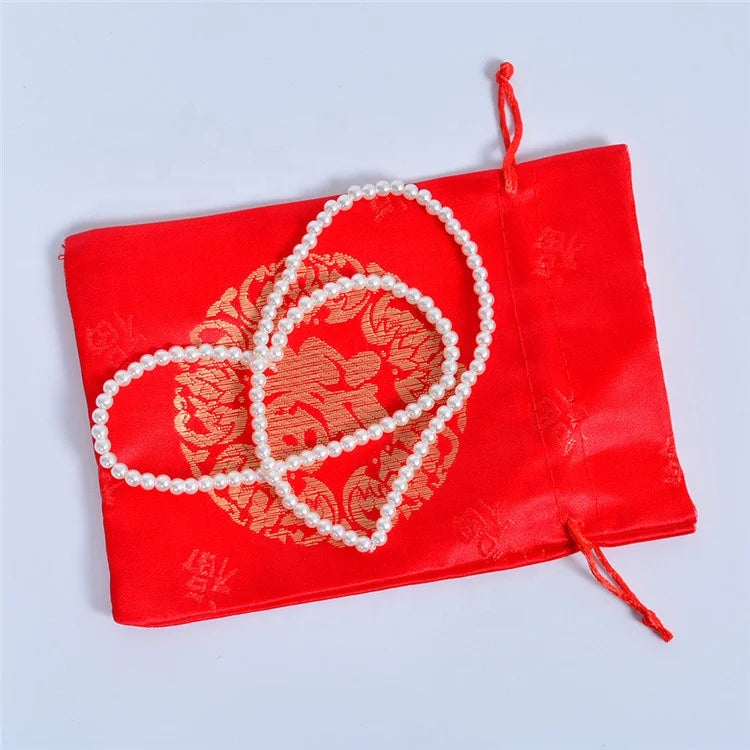 Manufacturer Wholesale Red Lucky Money Bags Festive Chinese New Year Drawstring Pouches for Gifts and Jewelry Storage