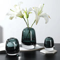 Light Luxury Shabby Chic Glass Transparent Tabletop Vase for Dried Flower Arrangement and Living Room Decoration
