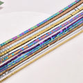 2/3/4mm Natural Stone Hematite Beads Gold Plated Cube Square Shape Beads for Jewelry Making Diy Bracelet Retention Color 15inch