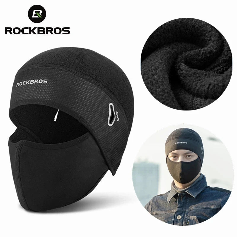 ROCKBROS Winter Cycling 1 Hole Full Face Cover Ski Mask Hat Motorcycle Full Face Mask Hats