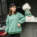 Dogs Parent-Child Set Pet Lovers Outfit Japanese Style Spring Autumn Thickened Cotton Round Neck Sweatshirt