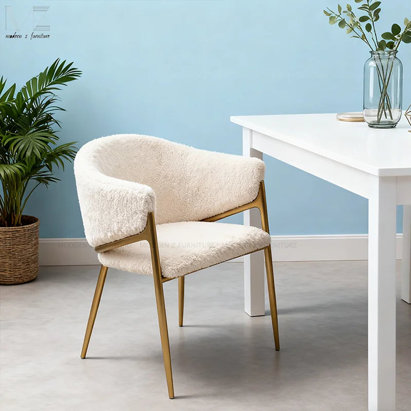 Wholesale Luxury Green Velvet Dining Chair Modern Furniture Nordic Dining Room Metal Dinning Chair for Dining Table