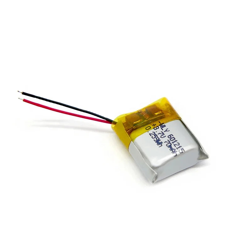 Wiliyoung OEM 601215 Rechargeable Lithium Polymer Lipo Battery 3.7v 70mah CE Certified 500 Cycles for Small Digital Devices