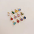 Fashion 6Mm 12 Zodiac Lucky Stone Birthstone Pendant Cute Colorful Pentagram Star Pendant for Diy Jewelry Accessories