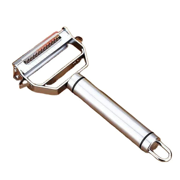 HelloWorld Wholesale Kitchen Julienne Cheese Double Blade Julienne Peeler Multi-function Stainless Steel Vegetable Slicer Grater