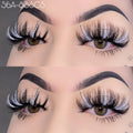 Wholesale Vendor Private Label Mink Eyelashes Russian Strips 2022 25mm Glitter Color Lashes Colored Mink Lashes