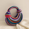 Trending Products 2024 New Arrival Women Knotted Women's Hobo Purses and Handbags Hot Designer Bag PU Ladies Colorful Zipper Bag
