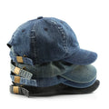 OEM Custom Logo Personalized 6 Panel Solid Color Washed Denim Adjustable Outdoor Sport Baseball Caps
