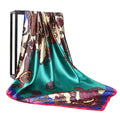 Wholesale Twill Square Silk Stylish Muslim Hijabs Sublimated Print Women Head Scarf