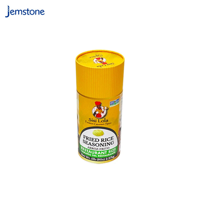 Custom Printed  Logo Cylindrical Canister Craft White Cardcardboard Tube for Protein Powdercoffee Condiment Flavouring