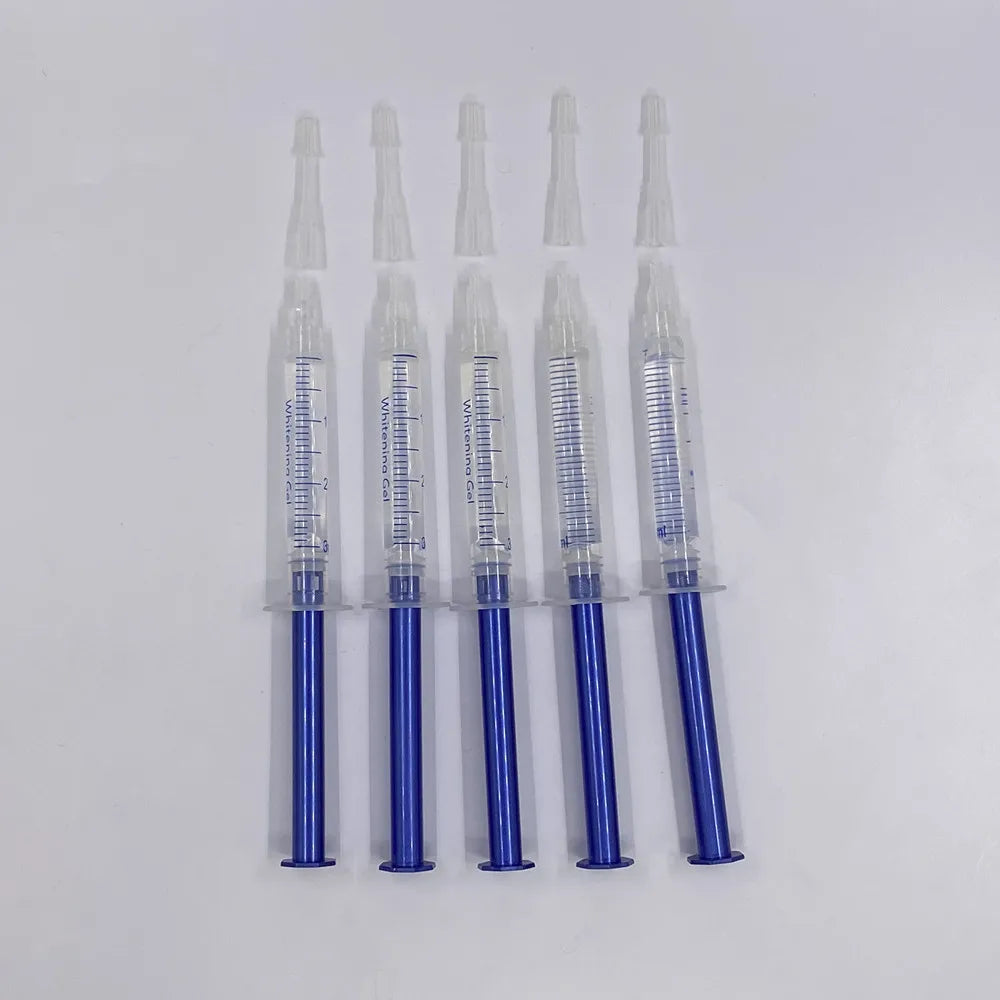 Hot Sale Gold Flakes Hydrogen Peroxide 3ml 5ml Teeth Whitening Gel Refills Syringes