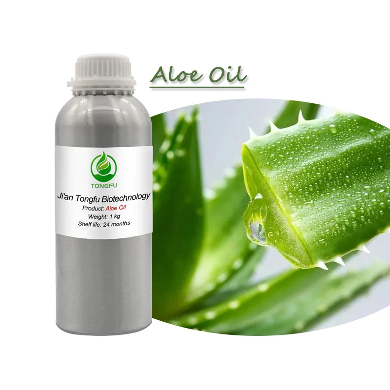 Wholesale 100% Pure Organic Aloe Vera Oil Hair Growth Skin Care Essential Oil for Body Hair Skin Liquid Soap Making Massage