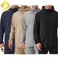 2024 Men Formal Sports Bomber Jacket Coated Stand Collar Autumn Zipper Windproof Waterproof Outdoor Loose Running Fitness