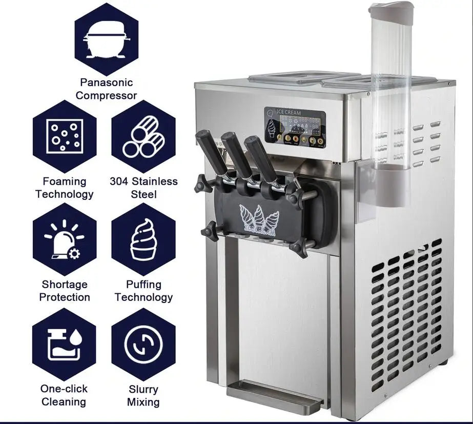 Commercial soft ice cream machine price Commercial Stainless Steel Ice Cream Maker Machine