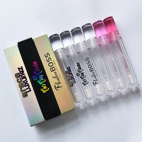 Hot Selling Stocks Big Applicator Lip Glaze Tube Transparent Custom Logo 7.8ML Containers Lip Gloss Tube