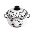 Full Flower Enamel Cast Iron Eco-Friendly Dishwasher Safe Induction Compatible Soup Stew Pot Set Double-Ear Pattern Thickened