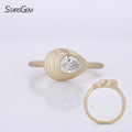 Custom Ring 4*6mm 5*7mm Pear Diamond Wedding10K 14K 18K Gold Fine Jewelry Starsgem DEF VVS CVD Hpht IGI Lab Diamond Ring