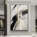 Modern Black and White Paintings Art Abstract Handmade Oil Painting on Canvas Paintings Wall Art for Pictures Living Room