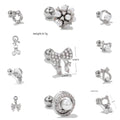 ZUOLA High Fashion Titanium Stud Earrings Zircon Earrings   Bowknot Cartilage Piercing Stud Jewelry
