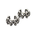 Punk Stainless Steel Skull Earring Biker Design Small Earring Stainless Steel Silver U Shape Earrings