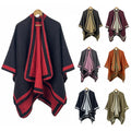 2026 New Autumn and Winter Warm Cashmere Shawl Jacquard Double-Sided Reversible Travel Cape Women Ruana