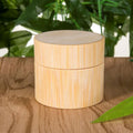 Natural Plastic Double Wall Thick Wood Bamboo Cosmetic Container Jars 250g Eco-Friendly Cream Jars Bamboo Lid 100g 5g 10g Screw