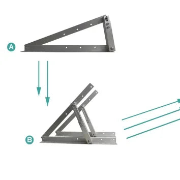 AL6005-T5+SUS304 Yuens Factory Direct Sale Easy Installation Aluminium Solar Panel Mounting Rack Adjustable Angle Triangle PV Br