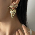 Wholesale Large Tropical Woman Chunky Heart Earrings Trendy Fashion Alloy Jewelry Charm Earrings Style