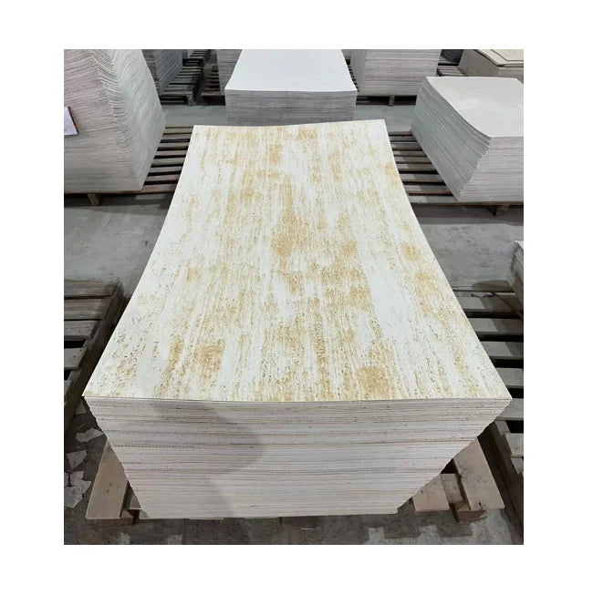 Exterior House Wall Cladding with Travertine Stone Effect Flexible Clay MCMTiles Artificial Big Slab Stone for Outdoor Use
