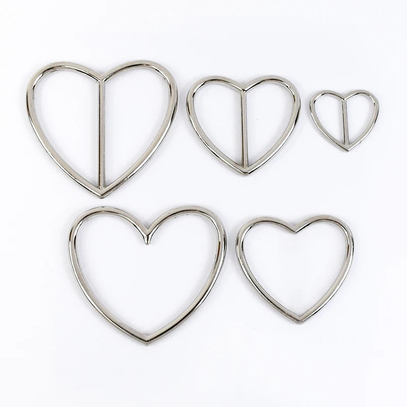 Deepeel BF919 17/20/26/30/37mm Bags Clothing Belts Accessories Heart-Shaped Alloys Tri-Glide Buckle