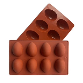 HY 8-Cavity Easter Egg Chocolate Silicone Mold Easter Candy Cookie Cake Baking Mold
