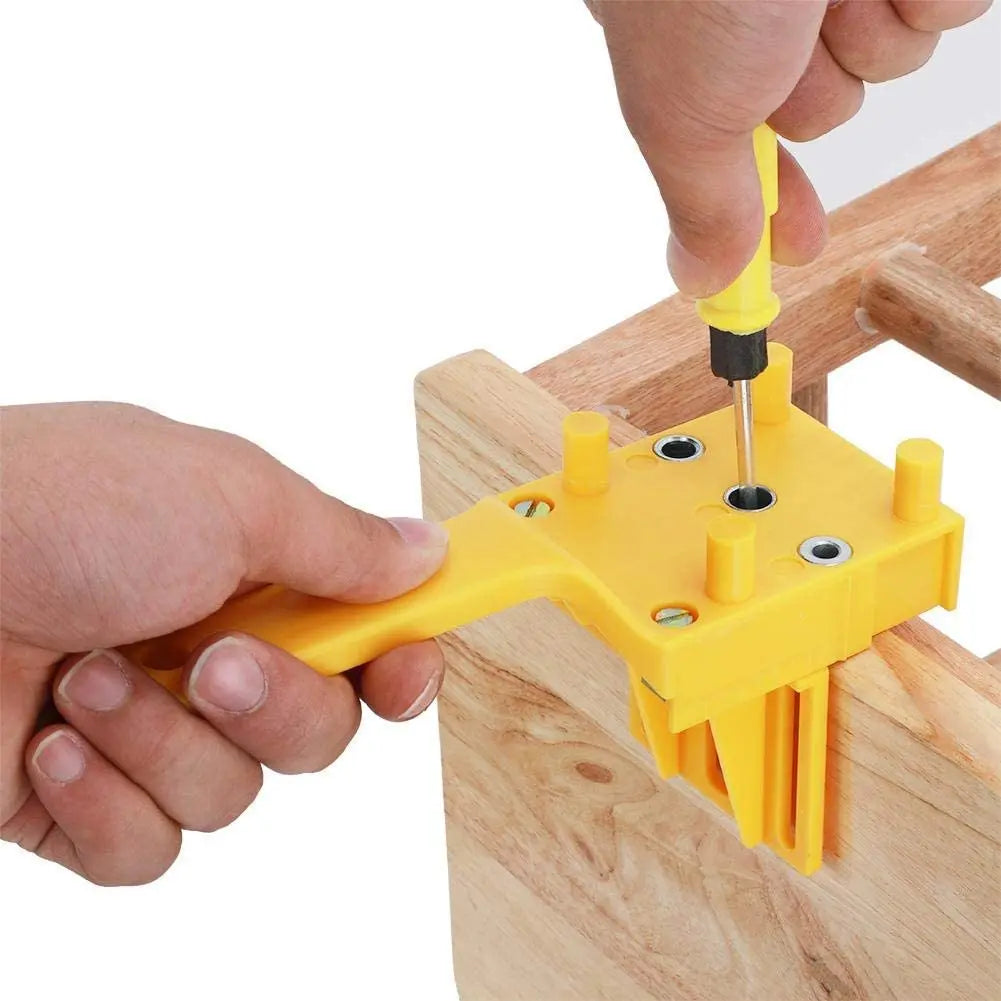 Hot Sale DIY OEM Wood Doweling Jig ABS Plastic Handheld Pocket Hole System 6/8/10mm Drill Bit Hole Puncher Box for Carpentry
