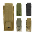 Tactical Single Mag Bag Molle Flashlight Magazine Pouch Torch Holder Case Outdoor Hunting Knife Gun Holster CCW EDC Gear