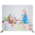 Custom Designed Portable Advertising Aluminium Modular Printed Tradeshow Polyester Tension Fabric Tube Backdrop Exhibitions