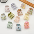 Small French Style Grip Women's Summer Clip Mini Acrylic Metal Acetate Hair Claw Clip