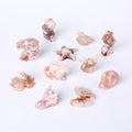 Factory Products Wholesale Cherry Blossom Agate Female Model Swan Animal Crystal Carving