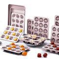 CHEFMADE Nonstick Bakeware Carbon Steel Non Stick 6 Cavity Square Baking Mold Cake Pan