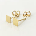New Arrival Cheap 14K Gold Filled Geometry Square Shape Stud Earrings for Girl Gift Jewelry