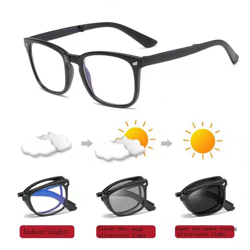 2022 Newest Foldable Anti Blue Light Blocking Women Men Square Glasses Frames Blocking Blue Light Computer Eyeglasses