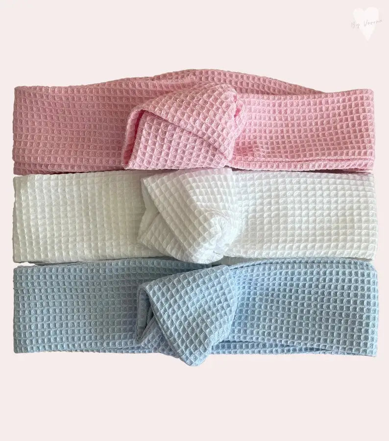 Waffle Spa Sweet Style 100% Cotton Custom Color Headband for Women Beauty Knot Casual Daily Use MegaBDM