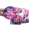 Bwill Brand Custom Logo Adhesive Vinyl Sticker Roll Waterproof Cosmetics Packaging for Bottles with UV Printing MOQ 1000pcs